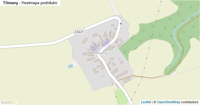 Třímany - mapa podnikání