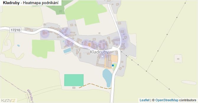 Kladruby - mapa podnikání