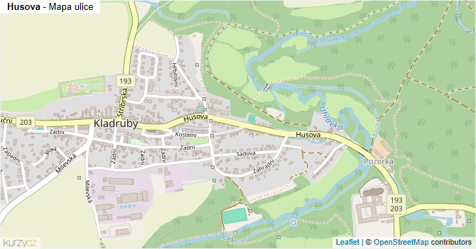 Husova - mapa ulice