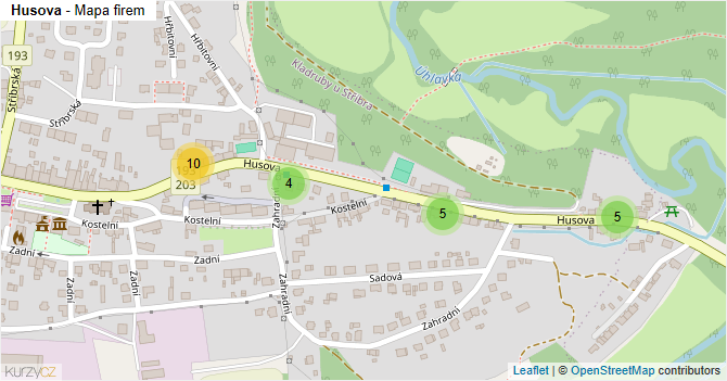 Husova - mapa firem