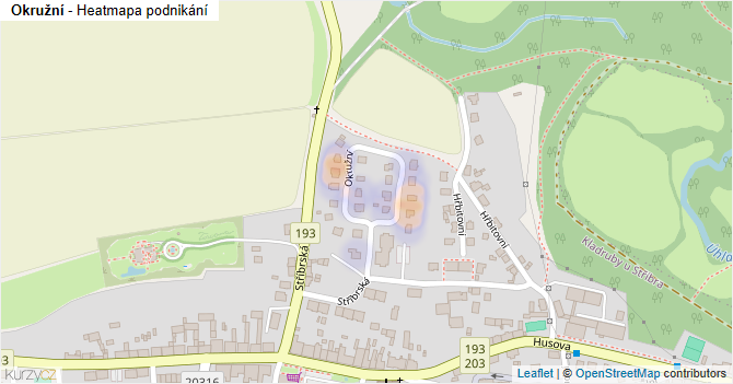 Okružní - mapa podnikání