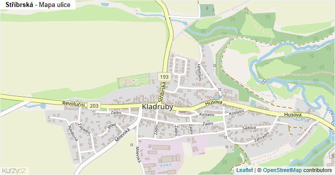 Stříbrská - mapa ulice