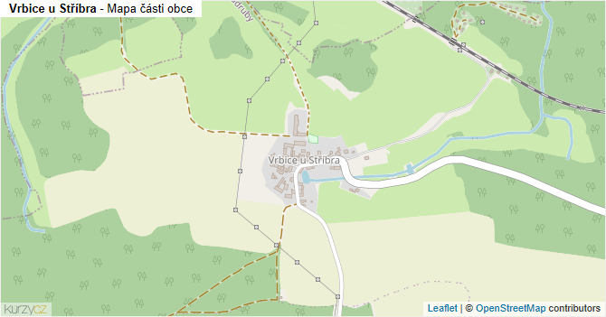 Vrbice u Stříbra - mapa části obce