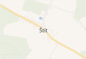 Štít v obci Klamoš - mapa části obce