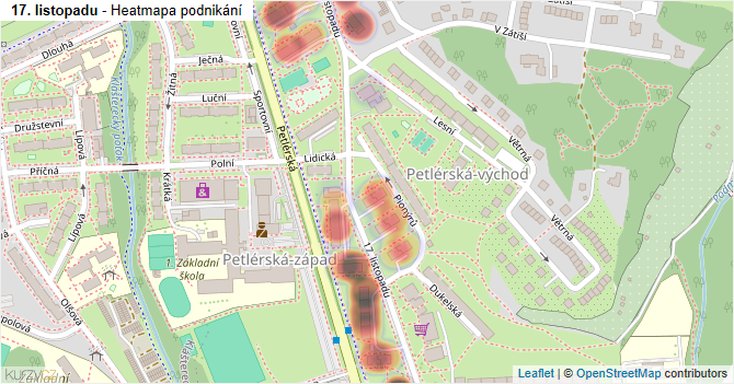 17. listopadu - mapa podnikání