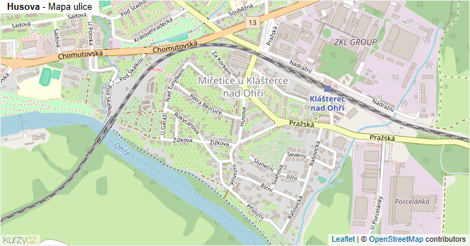 Husova - mapa ulice