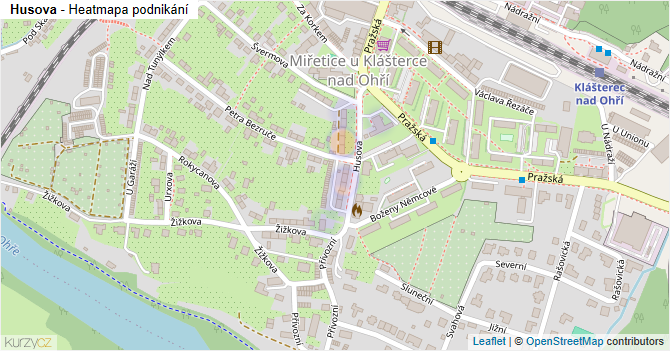 Husova - mapa podnikání