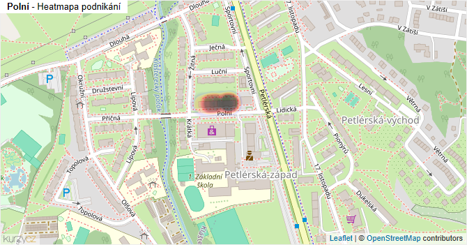 Polní - mapa podnikání