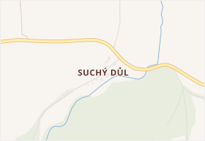 Suchý Důl v obci Klášterec nad Ohří - mapa části obce