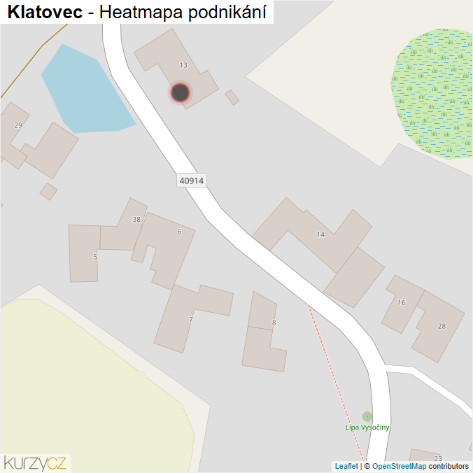 Mapa Klatovec - Firmy v obci.