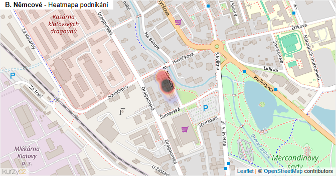 B. Němcové - mapa podnikání