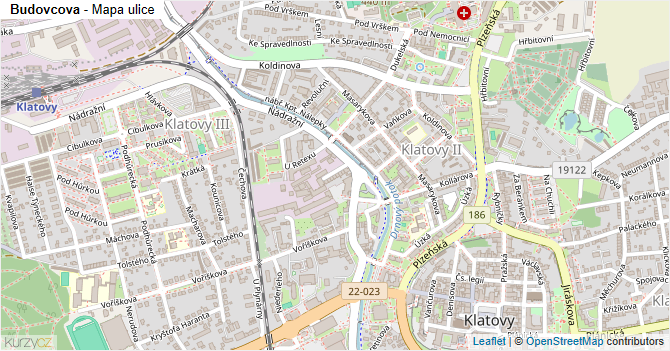Budovcova - mapa ulice