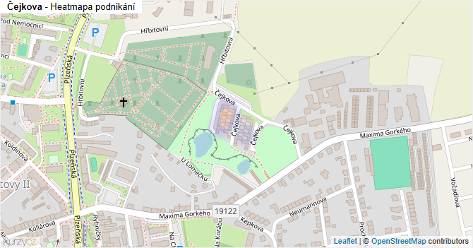Čejkova - mapa podnikání