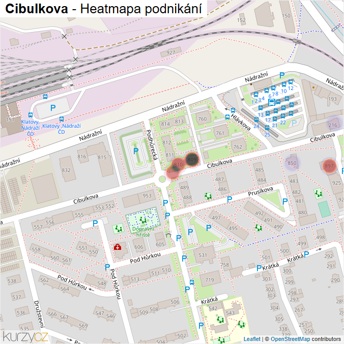 Mapa Cibulkova - Firmy v ulici.