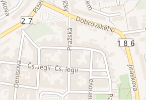 Čs. legií v obci Klatovy - mapa ulice