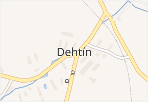 Dehtín v obci Klatovy - mapa části obce