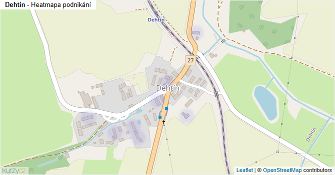 Dehtín - mapa podnikání