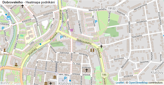 Dobrovského - mapa podnikání