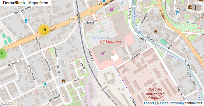 Domažlická - mapa firem