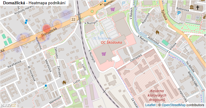 Domažlická - mapa podnikání