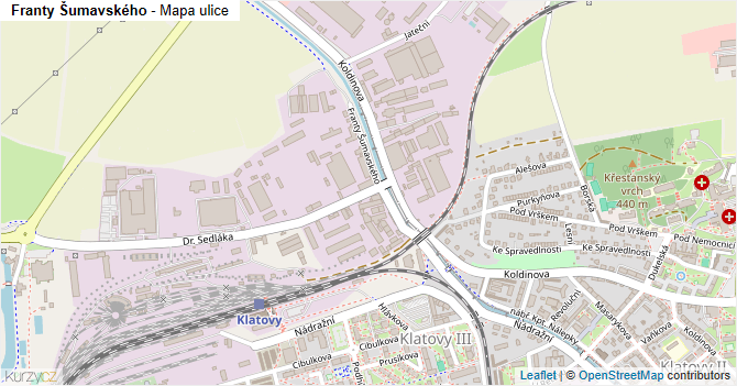 Franty Šumavského - mapa ulice