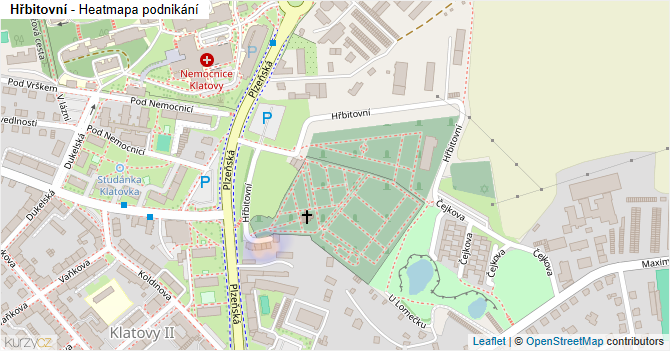 Hřbitovní - mapa podnikání