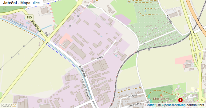 Jateční - mapa ulice