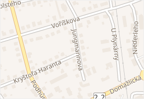 Jungmannova v obci Klatovy - mapa ulice