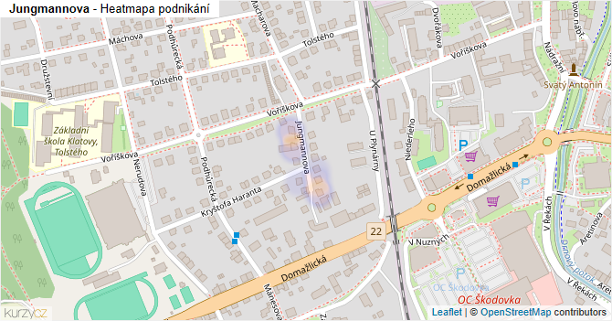 Jungmannova - mapa podnikání