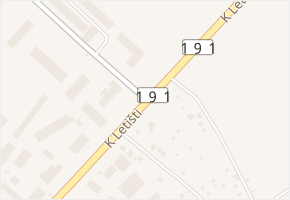 K Letišti v obci Klatovy - mapa ulice