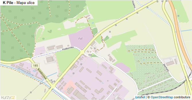 K Pile - mapa ulice