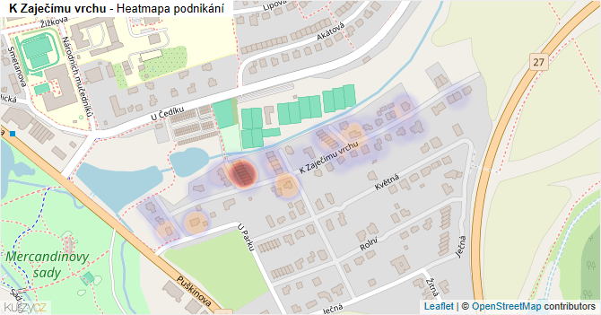 K Zaječímu vrchu - mapa podnikání