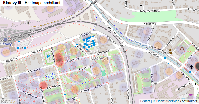 Klatovy III - mapa podnikání