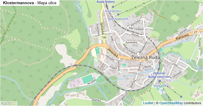 Klostermannova - mapa ulice