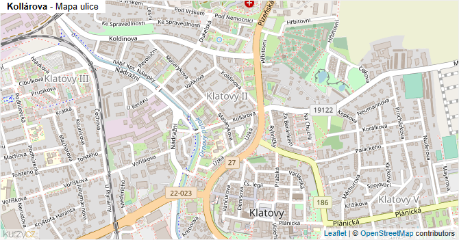 Kollárova - mapa ulice