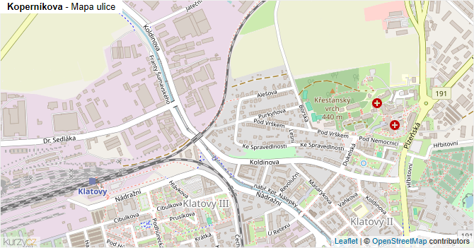 Koperníkova - mapa ulice