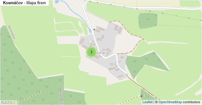 Kosmáčov - mapa firem