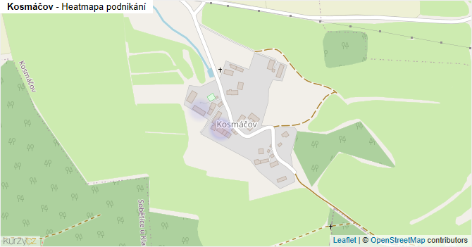 Kosmáčov - mapa podnikání
