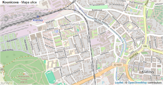 Kounicova - mapa ulice