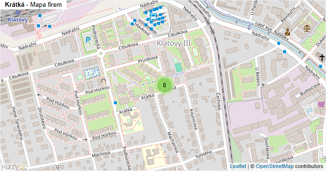 Krátká - mapa firem