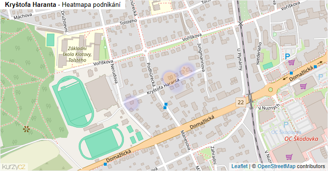 Kryštofa Haranta - mapa podnikání