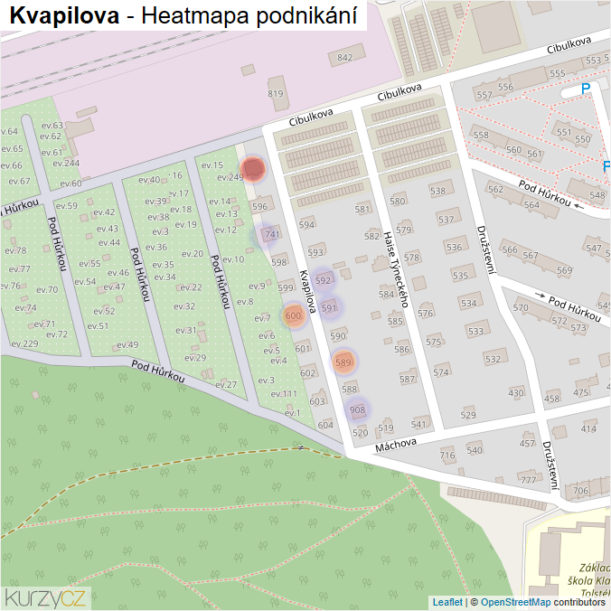 Mapa Kvapilova - Firmy v ulici.