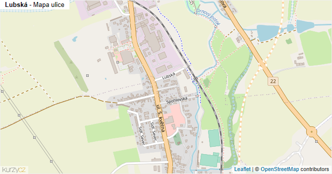 Lubská - mapa ulice
