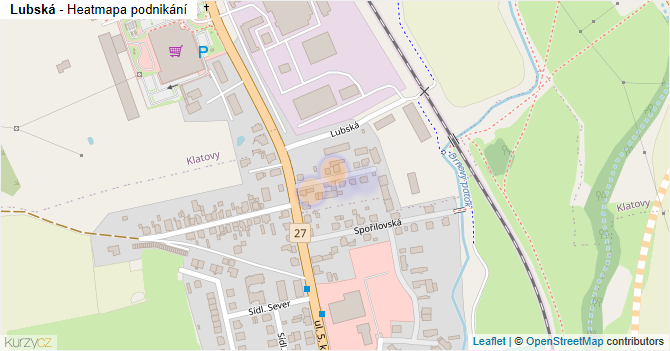 Lubská - mapa podnikání