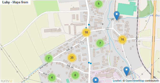 Luby - mapa firem