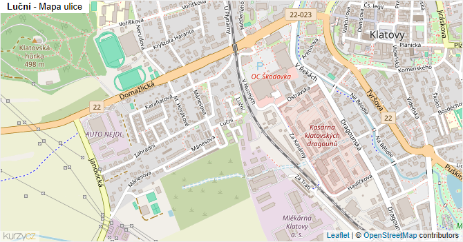 Luční - mapa ulice