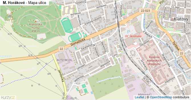 M. Horákové - mapa ulice