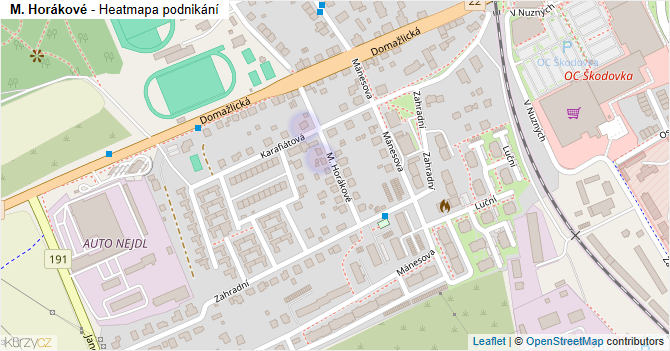 M. Horákové - mapa podnikání