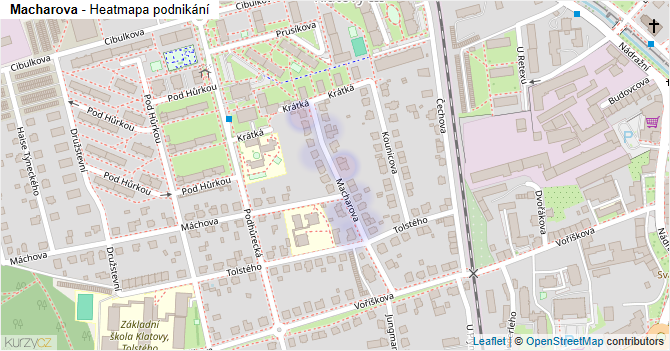 Macharova - mapa podnikání