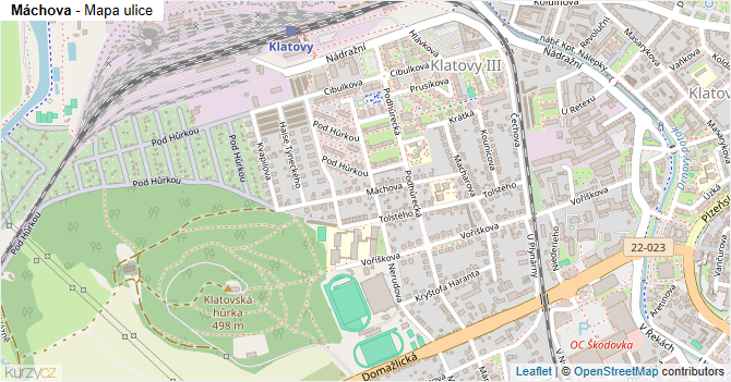 Máchova - mapa ulice